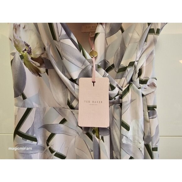 BNWT TED BAKER LONDON Olevya Everglade sleeveless wrap dress - Picture 6 of 16